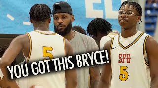 LeBron James COACHES Bryce James \u0026 Strive For Greatness Take on EYBL's Elite!