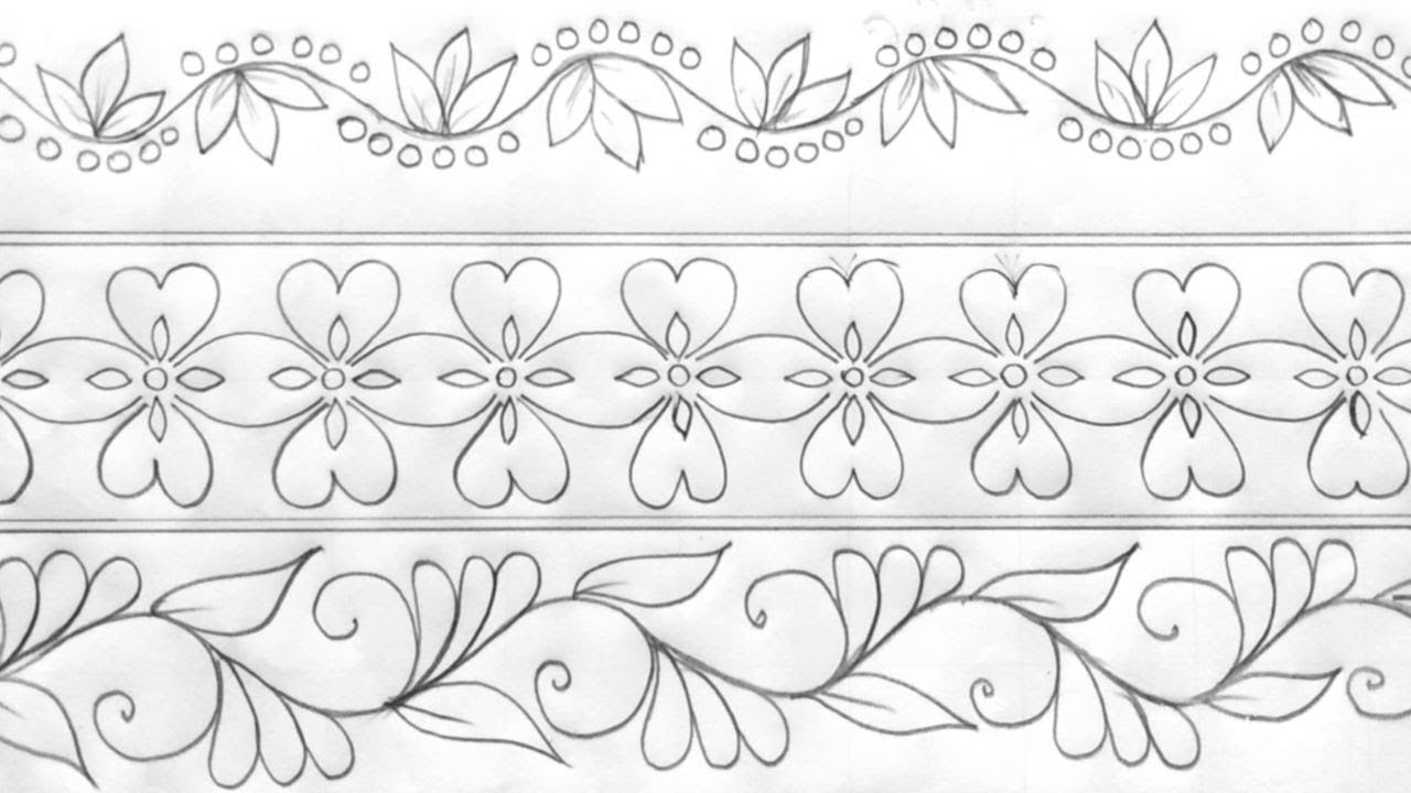 Hand Embroidery Border Designs