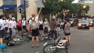 Traffic halted through Dupont Circle in vigil for man killed on scooter