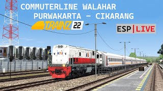 LIVE COMMUTERLINE WALAHAR PURWAKARTA - CIKARANG | TRAINZ SIMULATOR INDONESIA