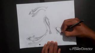 How to draw 3D fish sketch very easily
