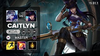 Caitlyn vs Ashe ADC - KR Master - Patch 15.S1.1 Season 15