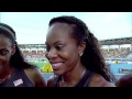 IAAF World Relays Bahamas 2014 - Mixed Zone 4 Laps Race USA Women Winner