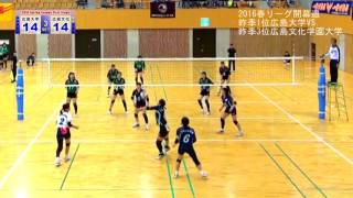 2016.04.17中国春季リーグ広島大学VS広島文化学園大学第３セット