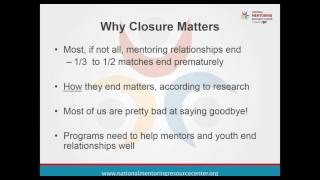 Ending on a High Note: Effective Closure of Mentoring Relationship