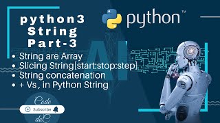 String data type in Python Part-2| String in Python | Slicing String(start:stop:step)