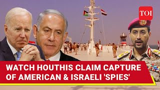 Houthi Rebels Parade Captured Mossad & U.S. 'Spies' Amid Red Sea Tensions | Watch