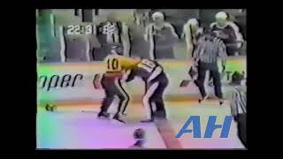 OHL ?. ?, 1987 Todd Hawkins,BEL v Ross Wilson,PET Belleville Bulls Peterborough Petes