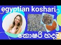 How to make egyptian koshari rice |කොෂරි හදමු | Brown lentil & pasta dish | easy koshari recipe