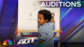 This 2-Year-Old Is A Math GENIUS! | Baby Dev's Audition | AGT 2025