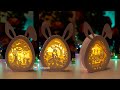 How to make Easter Egg Lantern for Easter decorations SVG for Cricut Projects Easter Bunny Lightbox