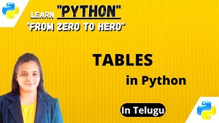 Multiplication Tables Using Python || Telugu #python #programming