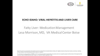 Fatty Liver: Medication Management - 6-12-23
