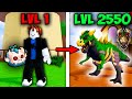 Going From Level 1 NOOB To MAX LEVEL Using Only T-REX IN BLOX FRUIT Roblox