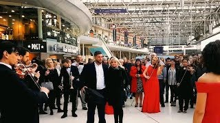 Best Marriage Proposal Ever | Flash Mob Engagement Surprise Orchestra Waterloo Station