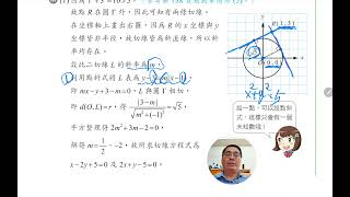 9.#切線與圓#給圓外一點求切線#點斜式#圓心到切線的距離#半徑#平方#兩解