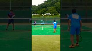 【ソフトテニス】スーパープレイ！内本選手の体幹が凄すぎる！ #ソフトテニス #tennis