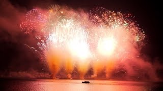 【4K60fps】2017 下田黒船祭海上花火大会 ドラム缶花火