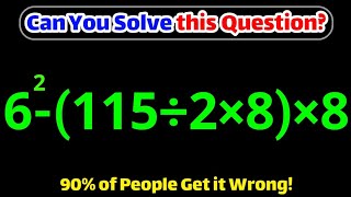 Only 1 in 5 People Can Solve This Math Question! Can you solve it?