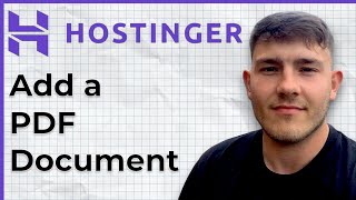 How to Add a PDF Document in Hostinger Website Builder (2025 Guide)