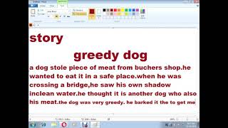 a story the is greedy dog