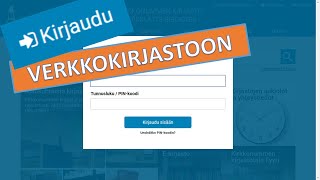 Sisäänkirjautuminen verkkokirjastoon  - Kirkkonummen kirjasto