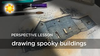 How to draw spooky buildings in perspective