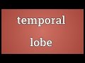 Temporal lobe Meaning