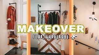 Flur Makeover + DIY industrial Garderobe - inklusive Ikea Hack | EASY ALEX