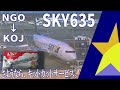 sky635便でセントレアから鹿児島へ～さようならスカイマークのキットカット～