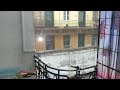 thunderstorm with hail in budapest hungary