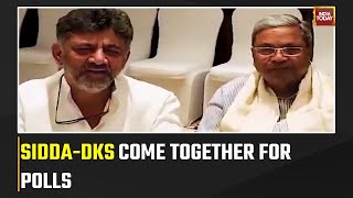 Amid Congress Infighting For CM Face, DKS And Sidda Join Hands, Appeal To Voters