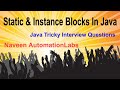 Top 10 Static & Instance Block Based Interview Questions || Tricky Java Interview Questions