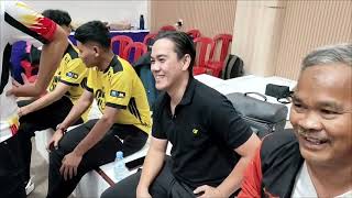 SAMBUTAN MERIAH UNTUK ONIC SPORT CLUB BERIKUT PEMANASAN PARA ATLIT🏓🙏