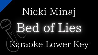 【Karaoke Instrumental】Bed of Lies / Nicki Minaj 【Lower Key】