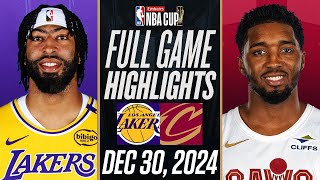 LAKERS vs CAVALIERS FULL GAME HIGHLIGHTS DECEMBER 30, 2024 NBA FULL GAME HIGHLIGHTS TODAY 2K25