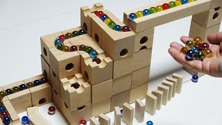 Marble Run Race ASMR ☆ Wooden EUREKA Deluxe 66 Made in Japan [Cuboro equivalent]