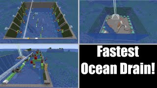 Fastest way to Drain an Ocean Monument! Survival Tutorial 1.18.1