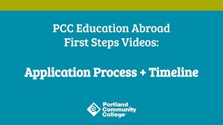 PCC Education Abroad: Application Process + Timeline