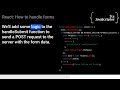 React: Form Handling with useState & useEffect hooks