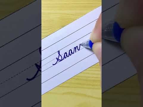 How To Write Saanvi In Cursive Writing Cursive Handwriting Practice