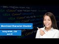 How to make Word and character counter using HTML,CSS and JS