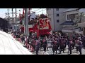 常滑祭・常滑地区祭礼2019 mah01190市場「常磐車」神明社出・奥条「常石車」神明社入り