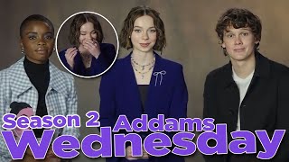 Emma Myers, Hunter Doohan and Joy Sunday Talk About Season 2 of Wednesday Addams