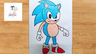 HOW TO DRAW SONIC | MOST EASY METHOD