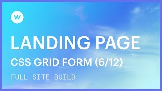 Landing page tutorial — Grid-based form (Part 6 of 12)