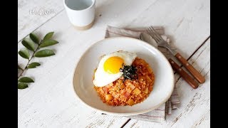 カクトゥギチャーハン(깍두기볶음밥)_韓国料理レシピ(일어자막)JP ver.