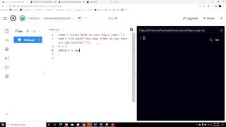 Using counter in while loop, python Shortridge HS