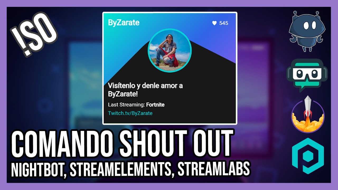 Comando Shout Out En Twitch | !so En Nightbot, StreamElements ...