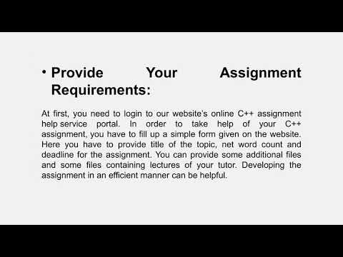 C Plus Plus Assignment Help My Assignment Helpers Youtube